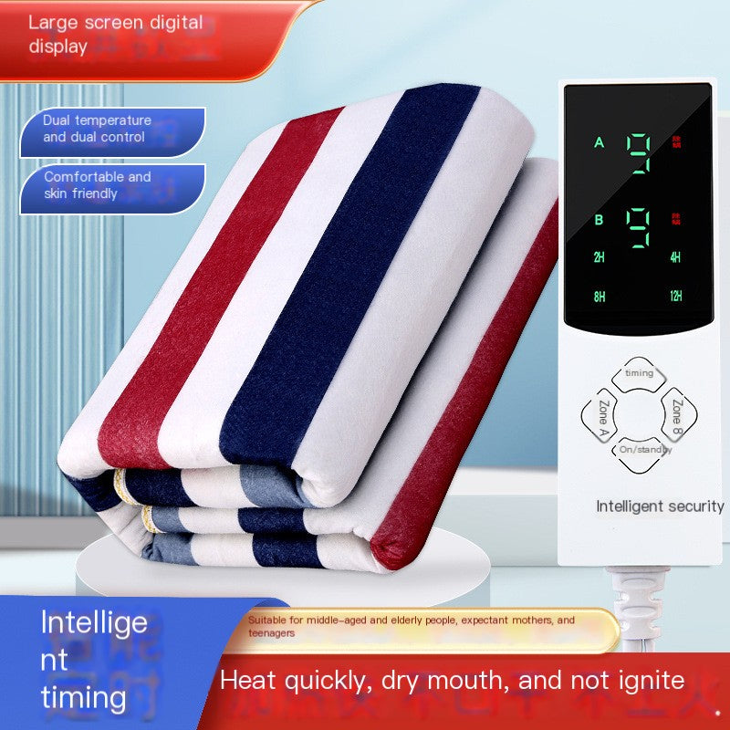 Electric Heating Blanket with Dual Control for Home Use