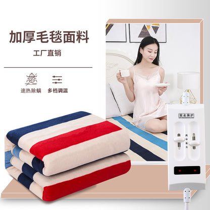 Electric Heating Blanket with Dual Control for Home Use