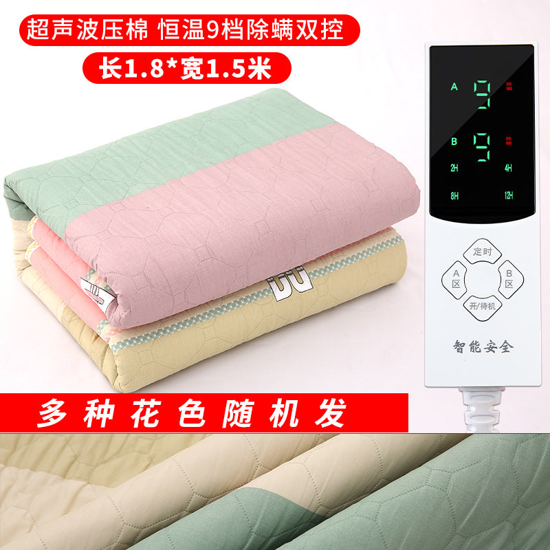 Electric Heating Blanket with Dual Control for Home Use